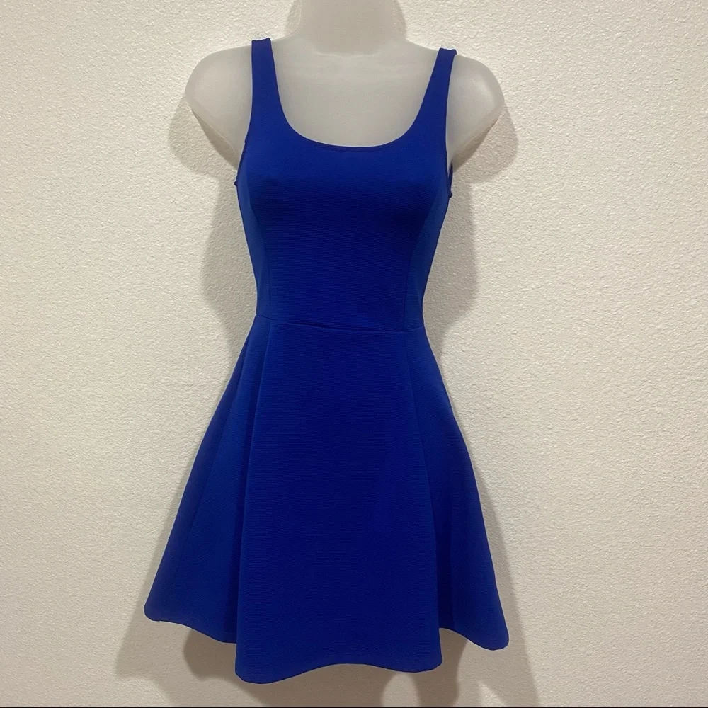 blue skater dress